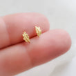 Load image into Gallery viewer, Delicate Feather Studs in 14K Gold - Studio Blue