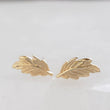 Load image into Gallery viewer, Delicate Feather Studs in 14K Gold - Studio Blue