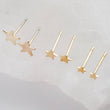Load image into Gallery viewer, Little Star Studs in 14K Gold - Studio Blue