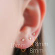 Load image into Gallery viewer, Dainty Sparkle Hug Hoops - Studio Blue