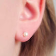 Load image into Gallery viewer, Classic Pearl Studs - Studio Blue