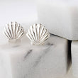 Load image into Gallery viewer, Little Seashell Studs - Studio Blue