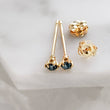 Load image into Gallery viewer, Delicate Blue Diamond Studs in 14k Gold - Studio Blue