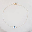 Load image into Gallery viewer, Dainty Evil Eye Bracelet - Studio Blue