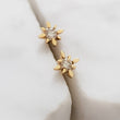 Load image into Gallery viewer, Starburst Diamond Studs in 14k Gold - Studio Blue