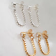 Load image into Gallery viewer, CZ Diamond & Box Chain Huggies - Studio Blue