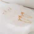 Load image into Gallery viewer, CZ Diamond Chain Huggies - Studio Blue