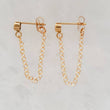 Load image into Gallery viewer, CZ Diamond Chain Huggies - Studio Blue
