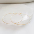 Load image into Gallery viewer, Thin Gold Hoops - Studio Blue