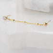 Load image into Gallery viewer, CZ Diamond Double Stud Chain Huggies - Studio Blue