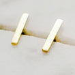 Load image into Gallery viewer, Tiny Bar Studs in 14K Gold - Studio Blue