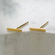 Load image into Gallery viewer, Tiny Bar Studs in 14K Gold - Studio Blue