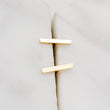 Load image into Gallery viewer, Tiny Bar Studs in 14K Gold - Studio Blue
