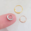 Load image into Gallery viewer, CZ Diamond Sparkle Hoops - Studio Blue