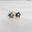 Load image into Gallery viewer, Delicate Blue Diamond Studs in 14k Gold - Studio Blue