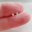 Load image into Gallery viewer, Dainty Diamond Studs in 14k Gold - Studio Blue