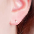 Load image into Gallery viewer, Dainty Diamond Studs in 14k Gold - Studio Blue