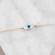 Load image into Gallery viewer, Dainty Evil Eye Bracelet - Studio Blue