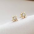 Load image into Gallery viewer, Starburst Diamond Studs in 14k Gold - Studio Blue
