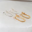 Load image into Gallery viewer, CZ Diamond & Box Chain Huggies - Studio Blue