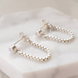 Load image into Gallery viewer, CZ Diamond & Box Chain Huggies - Studio Blue