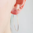 Load image into Gallery viewer, Thin Gold Hoops - Studio Blue