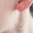 Load image into Gallery viewer, Thin Gold Hoops - Studio Blue