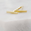 Load image into Gallery viewer, Tiny Bar Studs in 14K Gold - Studio Blue