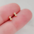 Load image into Gallery viewer, Double Diamond Infinity Studs in 14k Gold - Studio Blue