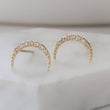 Load image into Gallery viewer, Diamond Crescent Moon Studs in 14K Gold - Studio Blue