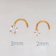 Load image into Gallery viewer, CZ Diamond Nose Screw - Studio Blue