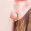 Load image into Gallery viewer, Diamond Crescent Moon Studs in 14K Gold - Studio Blue