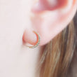 Load image into Gallery viewer, Diamond Crescent Moon Studs in 14K Gold - Studio Blue