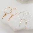 Load image into Gallery viewer, Tiny Italian Horn Hoops - Studio Blue