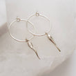 Load image into Gallery viewer, Tiny Italian Horn Hoops - Studio Blue