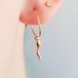 Load image into Gallery viewer, Tiny Italian Horn Hoops - Studio Blue