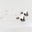 Load image into Gallery viewer, Tiny Skull Hoops - Studio Blue
