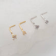 Load image into Gallery viewer, Diamond CZ Nose Stud in 14K Gold - Studio Blue