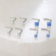 Load image into Gallery viewer, Opal L-Bend Nose Stud - Studio Blue