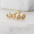 Load image into Gallery viewer, Double Diamond Infinity Studs in 14k Gold - Studio Blue