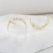 Load image into Gallery viewer, Diamond Crescent Moon Studs in 14K Gold - Studio Blue