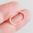 Load image into Gallery viewer, Diamond Crescent Moon Studs in 14K Gold - Studio Blue