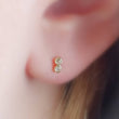 Load image into Gallery viewer, Double Diamond Infinity Studs in 14k Gold - Studio Blue