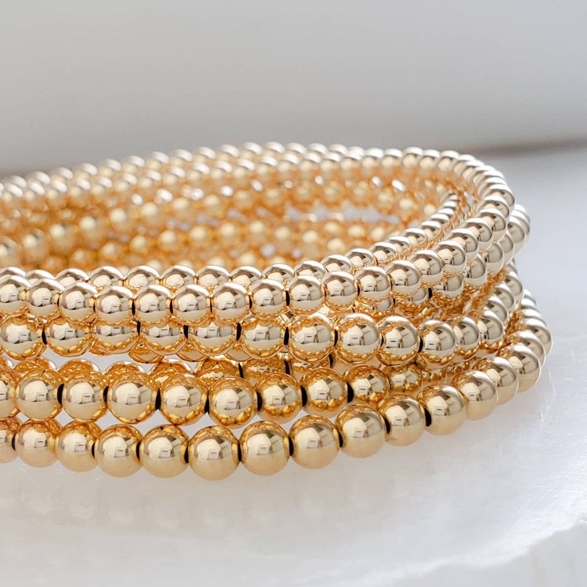 Ella & Lett Gold Ball Stackable Bracelet main image 1