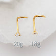 Load image into Gallery viewer, CZ Diamond Nose Screw - Studio Blue