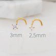 Load image into Gallery viewer, CZ Diamond Nose Screw - Studio Blue