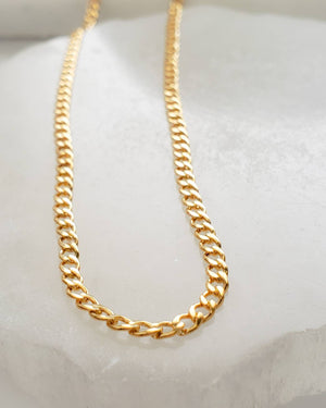 Curb Chain Necklace - Studio Blue