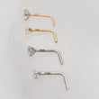 Load image into Gallery viewer, Diamond CZ Nose Stud in 14K Gold - Studio Blue