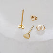Load image into Gallery viewer, Tiny Heart Studs in 14k Gold - Studio Blue