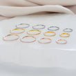 Load image into Gallery viewer, Micro Pavé Clicker Hoops - Studio Blue